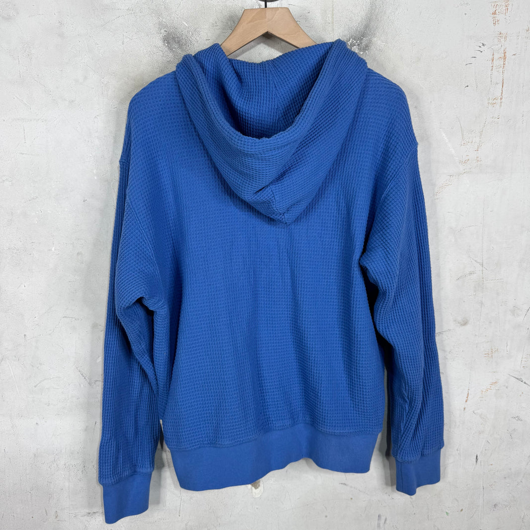 Stussy Blue Waffle Zip Hoodie