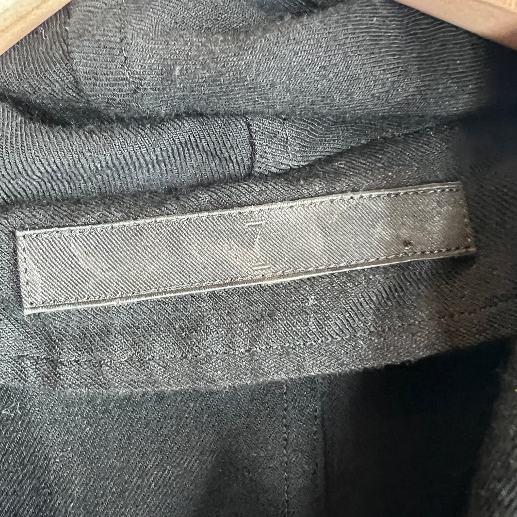 Julius Black Long Neck Crack Jacket