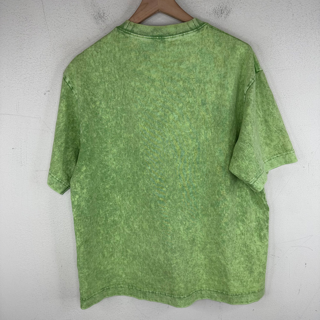 Acne Studios Acid Green Crystal Logo T-Shirt