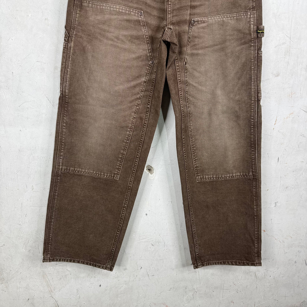 Supreme Brown Whiskered Double Knee Pants