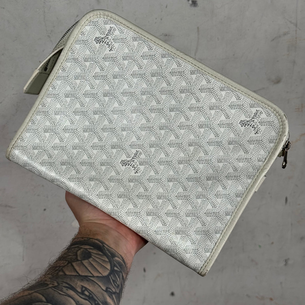 Goyard White Jouvence Toiletry Bag