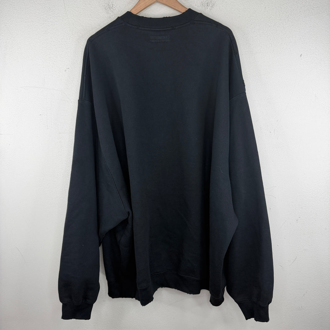 Vetements Distressed Afterlife Oversized Crewneck