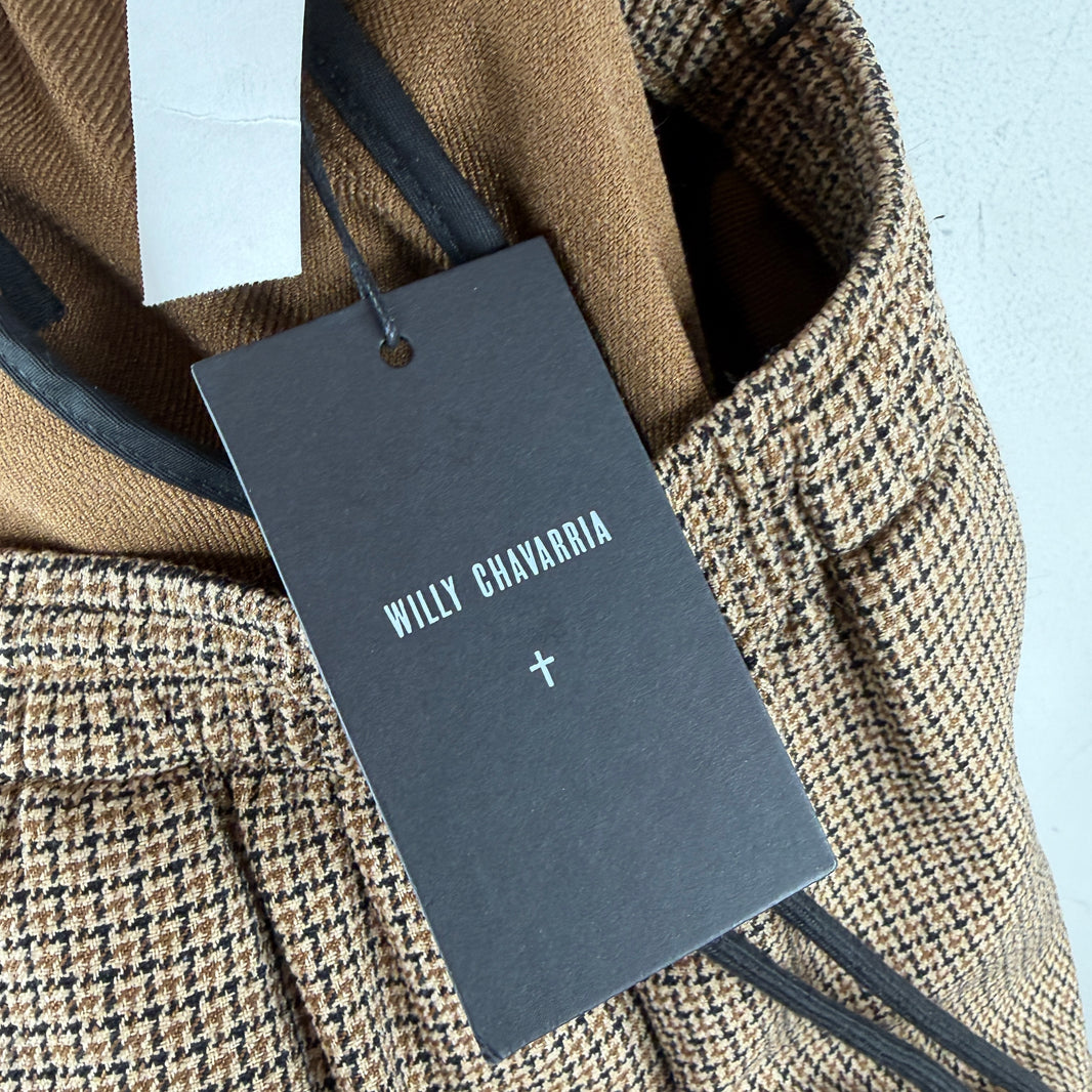 Willy Chavarria Houndstooth Elastic Band Lounge Pants