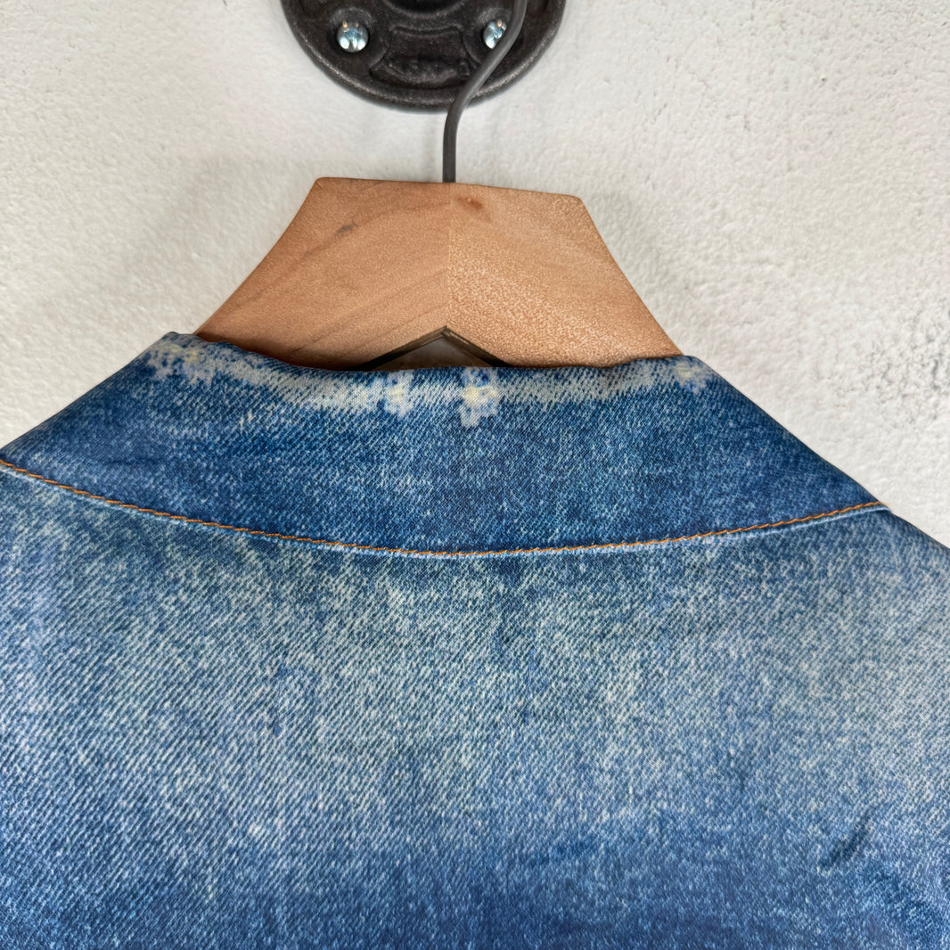Balenciaga Tromp Viscose Button Up Denim Jacket
