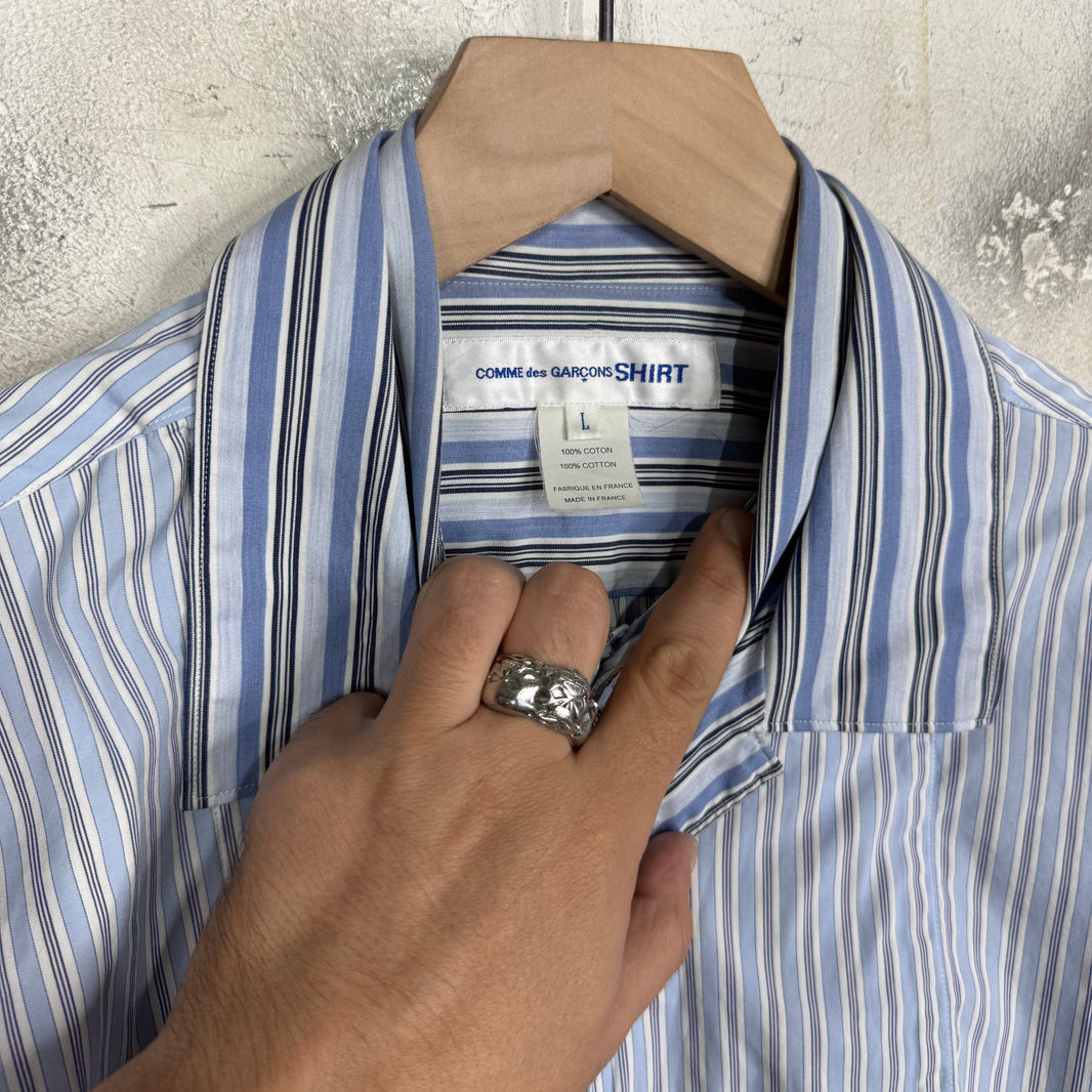 CDG Shirt Double Layered Stripe LS Shirt