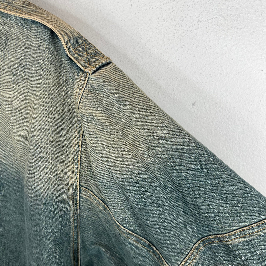 Martine Rose Cropped D-Ring Denim Jacket