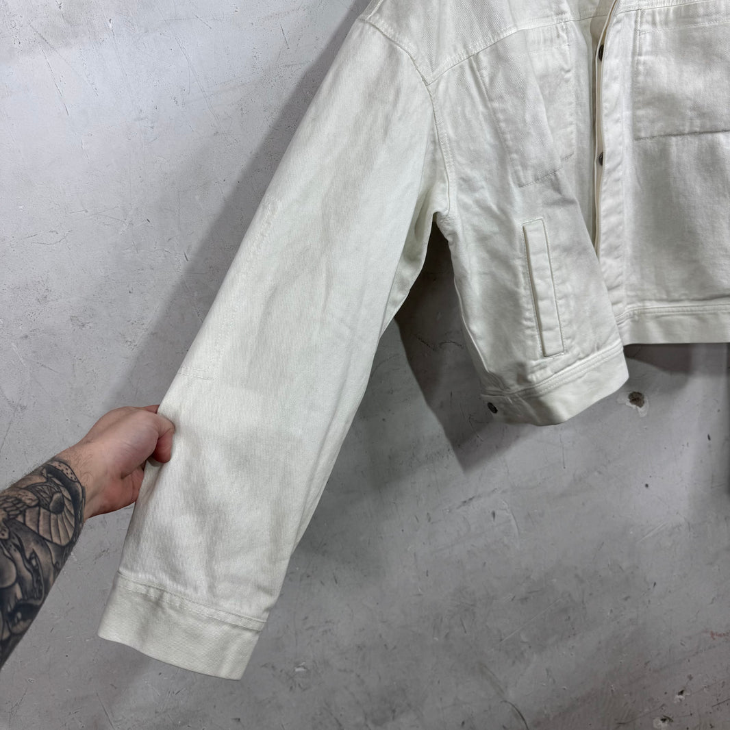 Entire Studio Dirty Wash Denim Jacket White