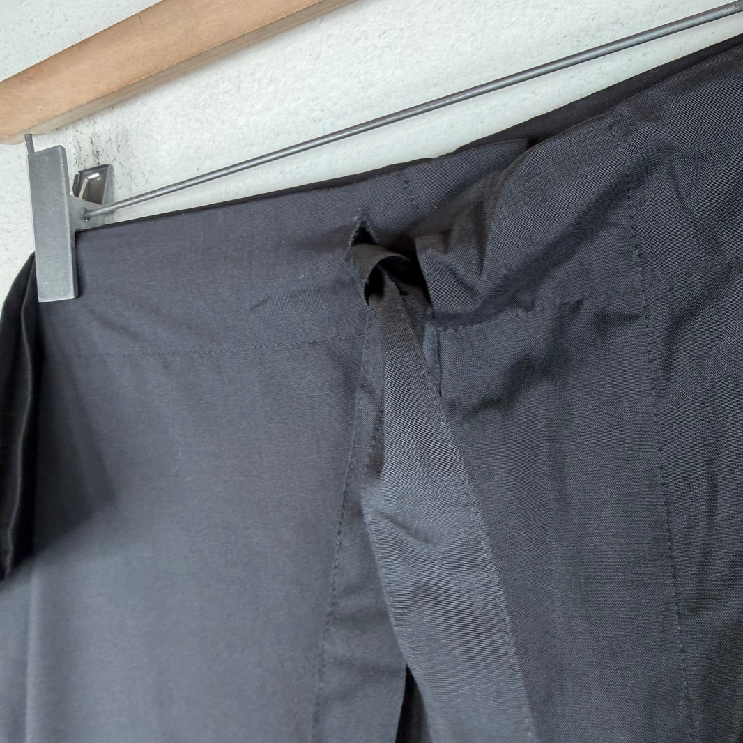 Margiela Thin Black Waist Tie Trousers