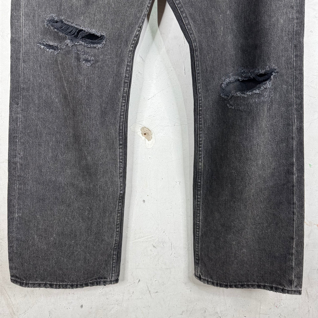 Celine Charcoal Distressed Kurt Jeans