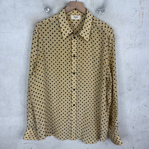 Celine Tan Silk Polka Dotted Shirt