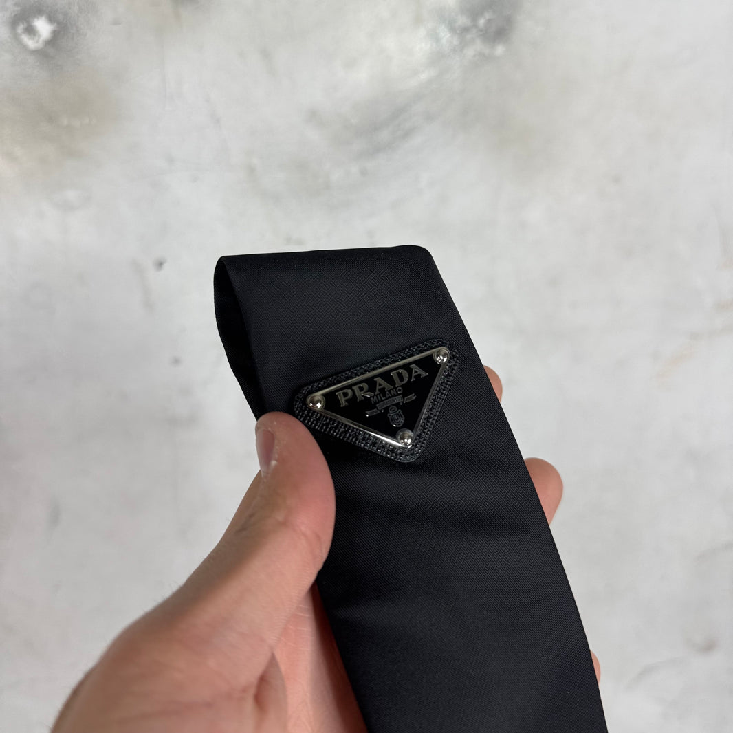Prada Renylon Plaqued Tie