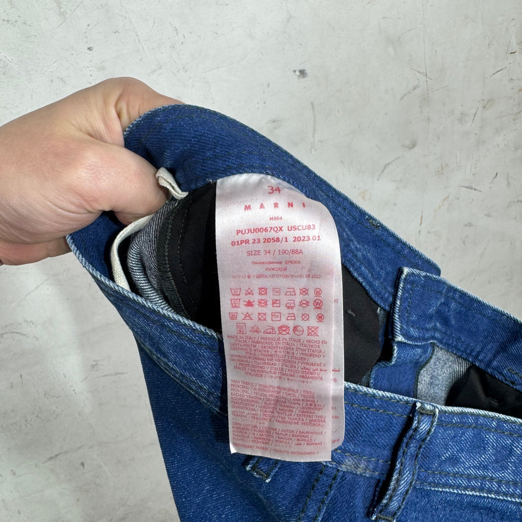 Marni Paneled Knee Cargo Jeans