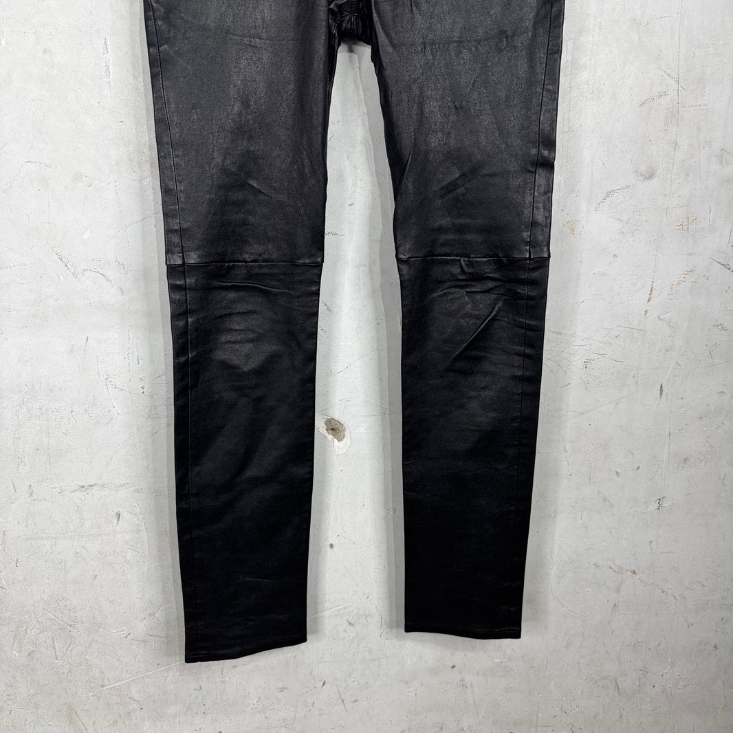Saint Laurent Lambskin Leather Skinny Pants
