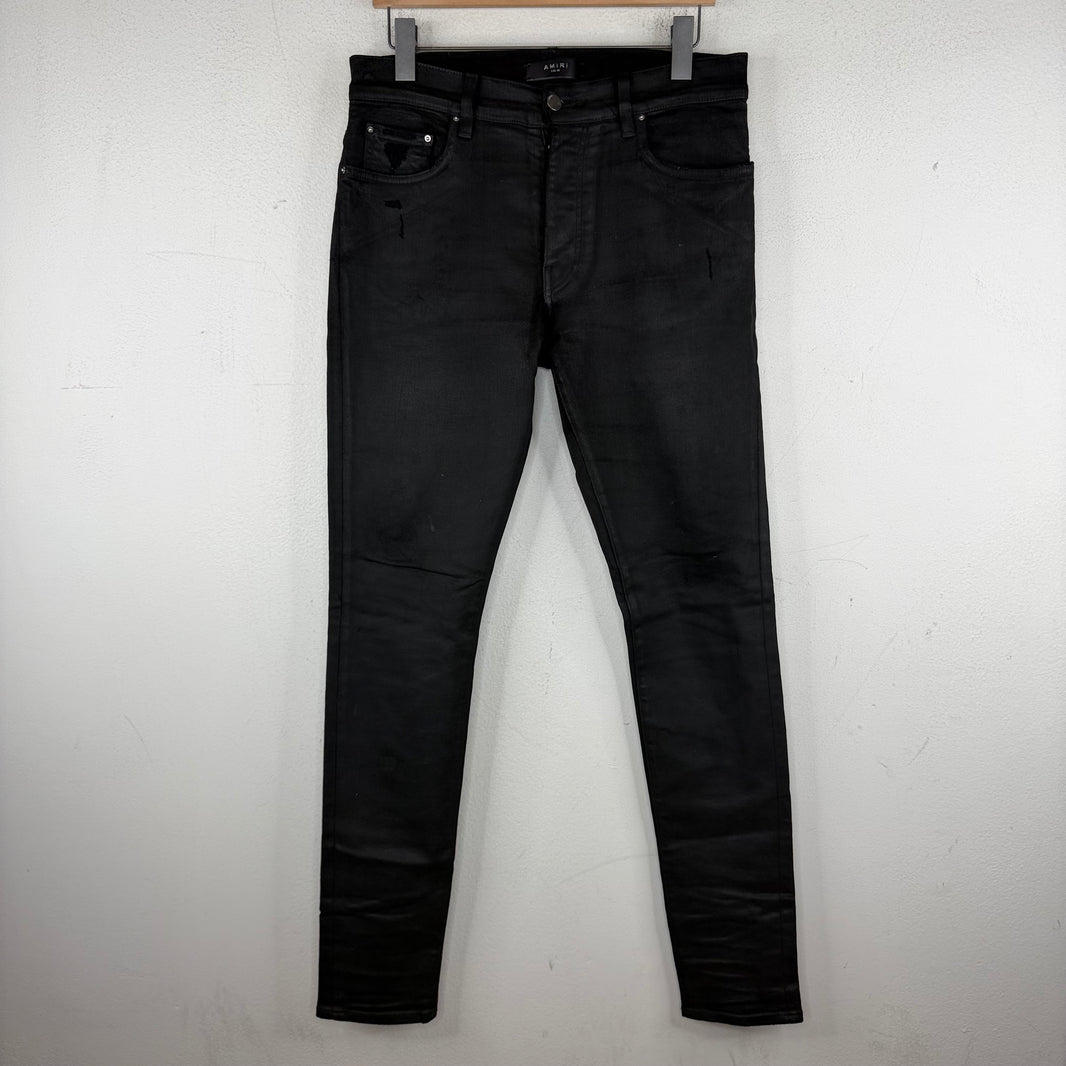 Amiri Waxed Skinny Jeans