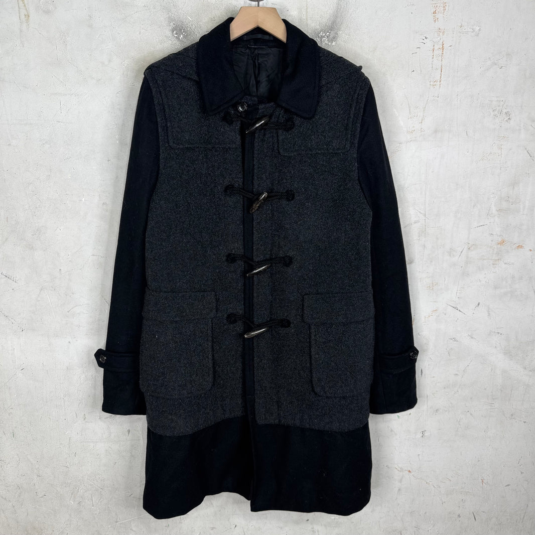 CDG  Homme Plus Wool Clasped Hooded Long Coat