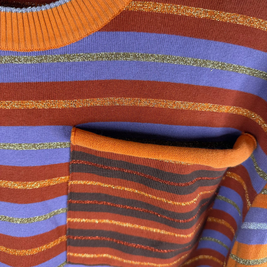Jacquemus Striped Knit Purple Shirt