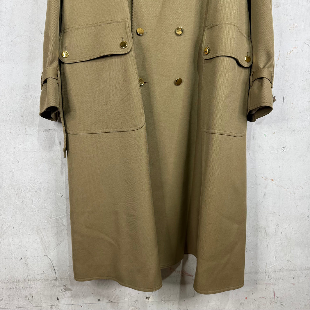 Gucci Heavy Gold Hardware Long Trench Coat