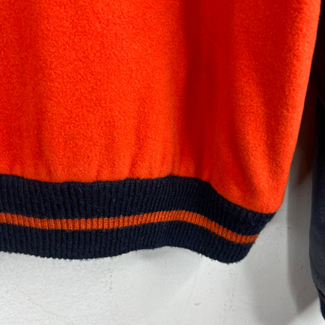 Stussy Big 4 Orange/Navy Varsity Jacket
