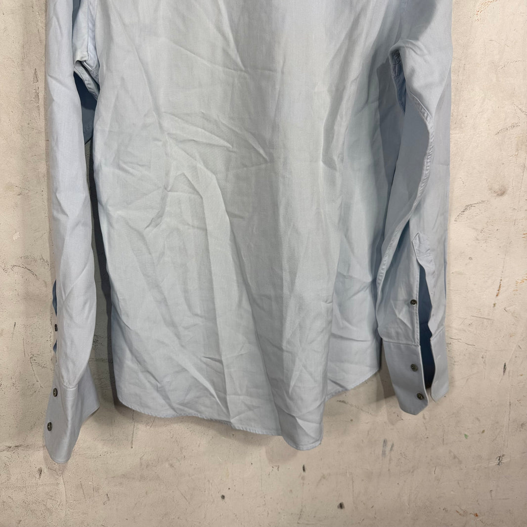 Gucci Tom Ford Curved Pannel Blue LS Shirt