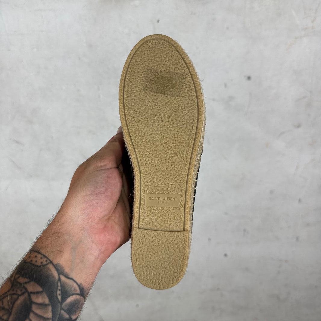 Saint Laurent Leather Logo Espadrilles