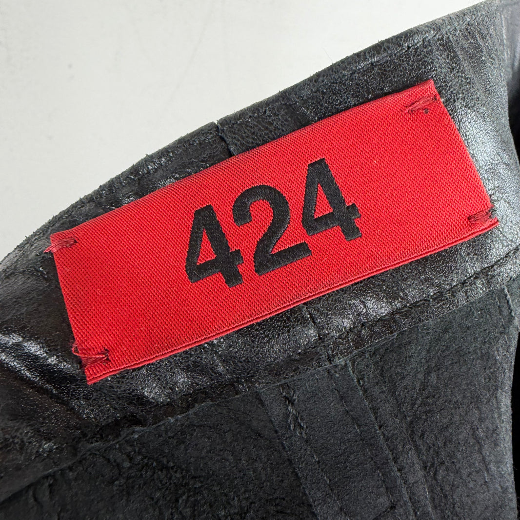 424 Paper Leather Jeans