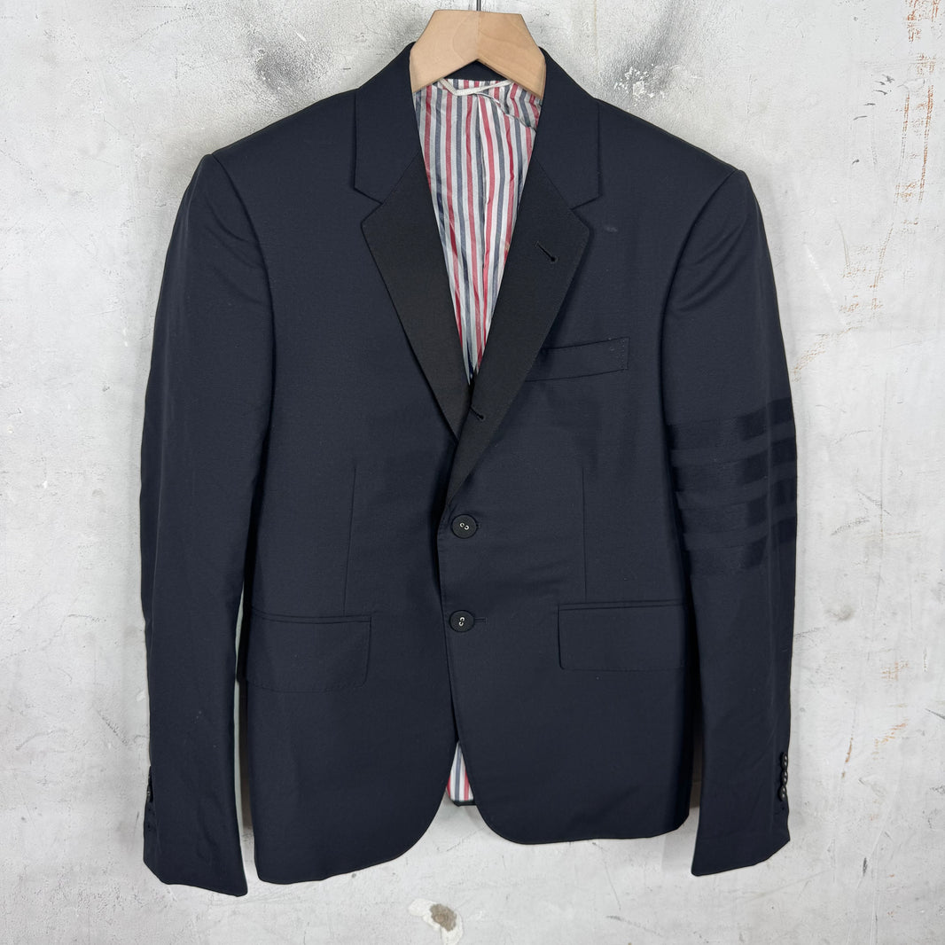 Thom Browne Black Classic Striped Blazer
