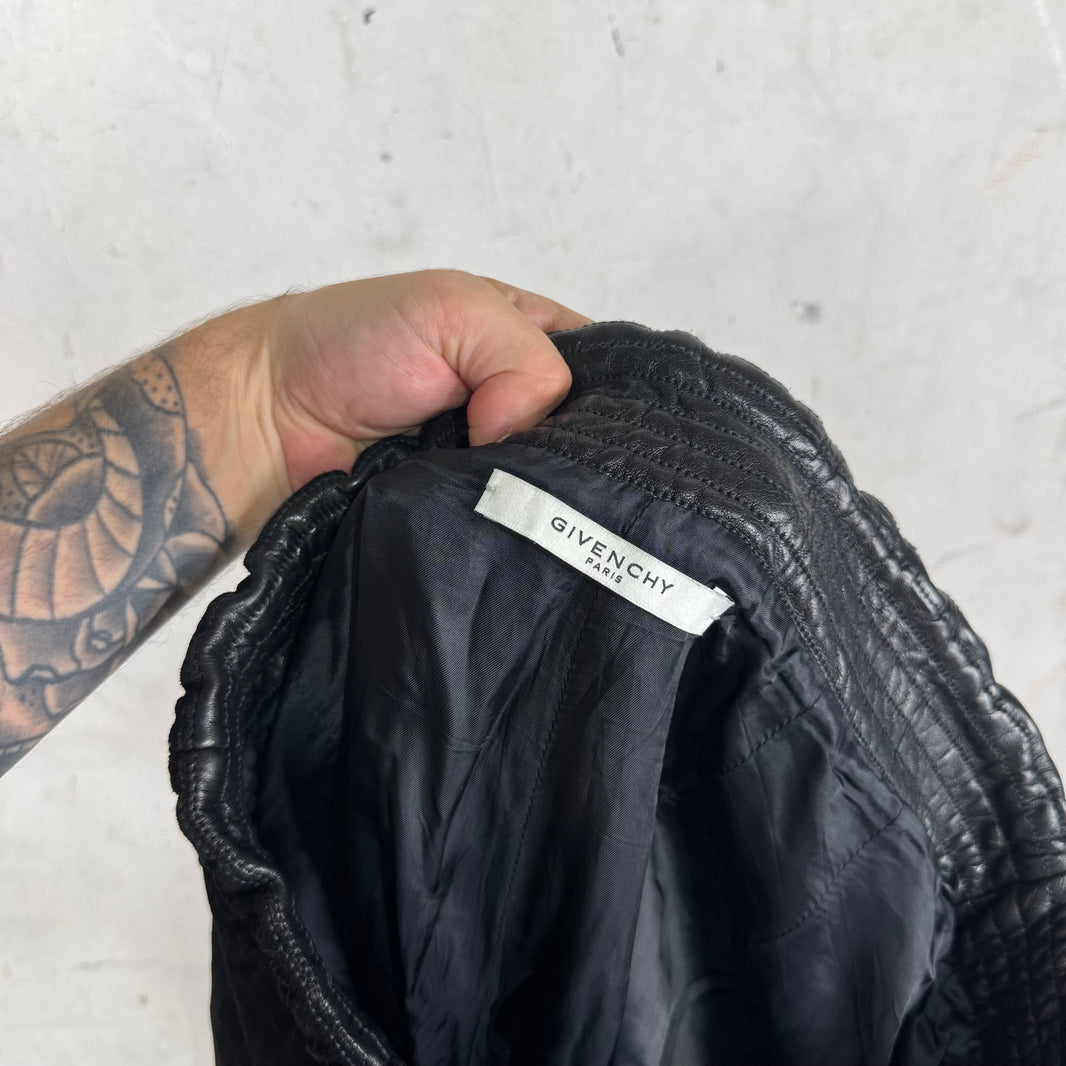 Givenchy Tisci Lambskin Drawstring Shorts
