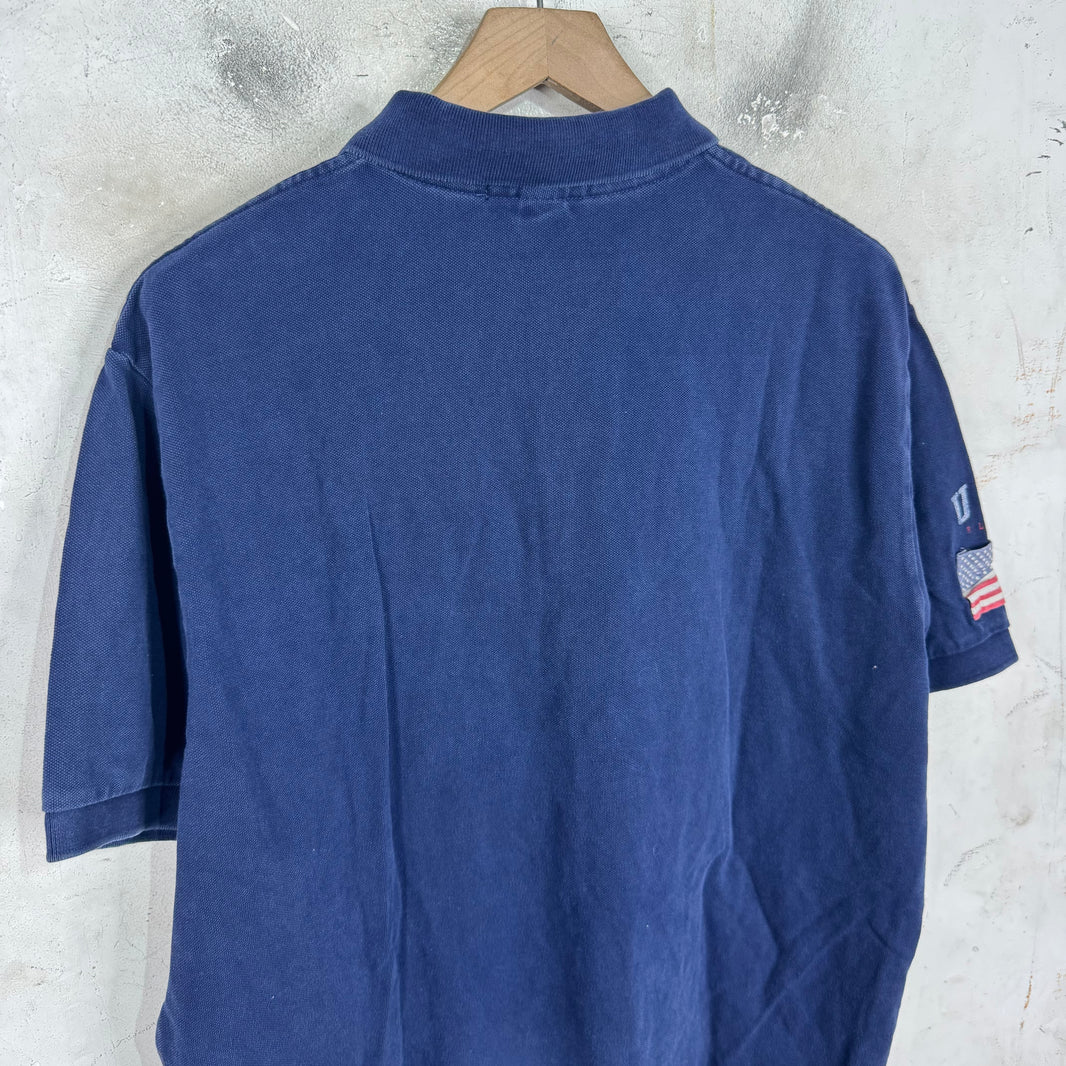 Ralph Lauren Navy Red USA Sleeve Pony Polo