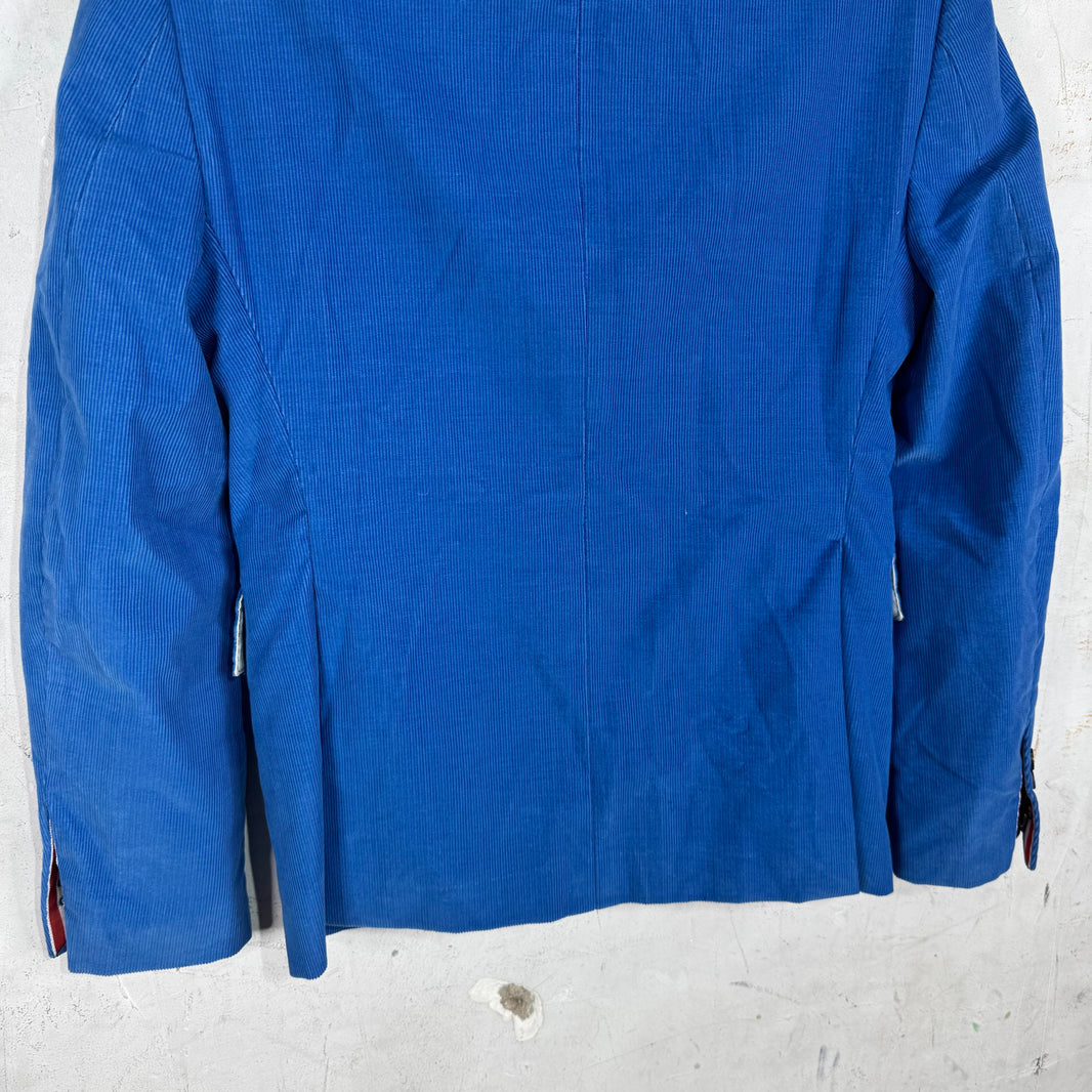 Thom Browne Blue Corduroy Blazer Jacket