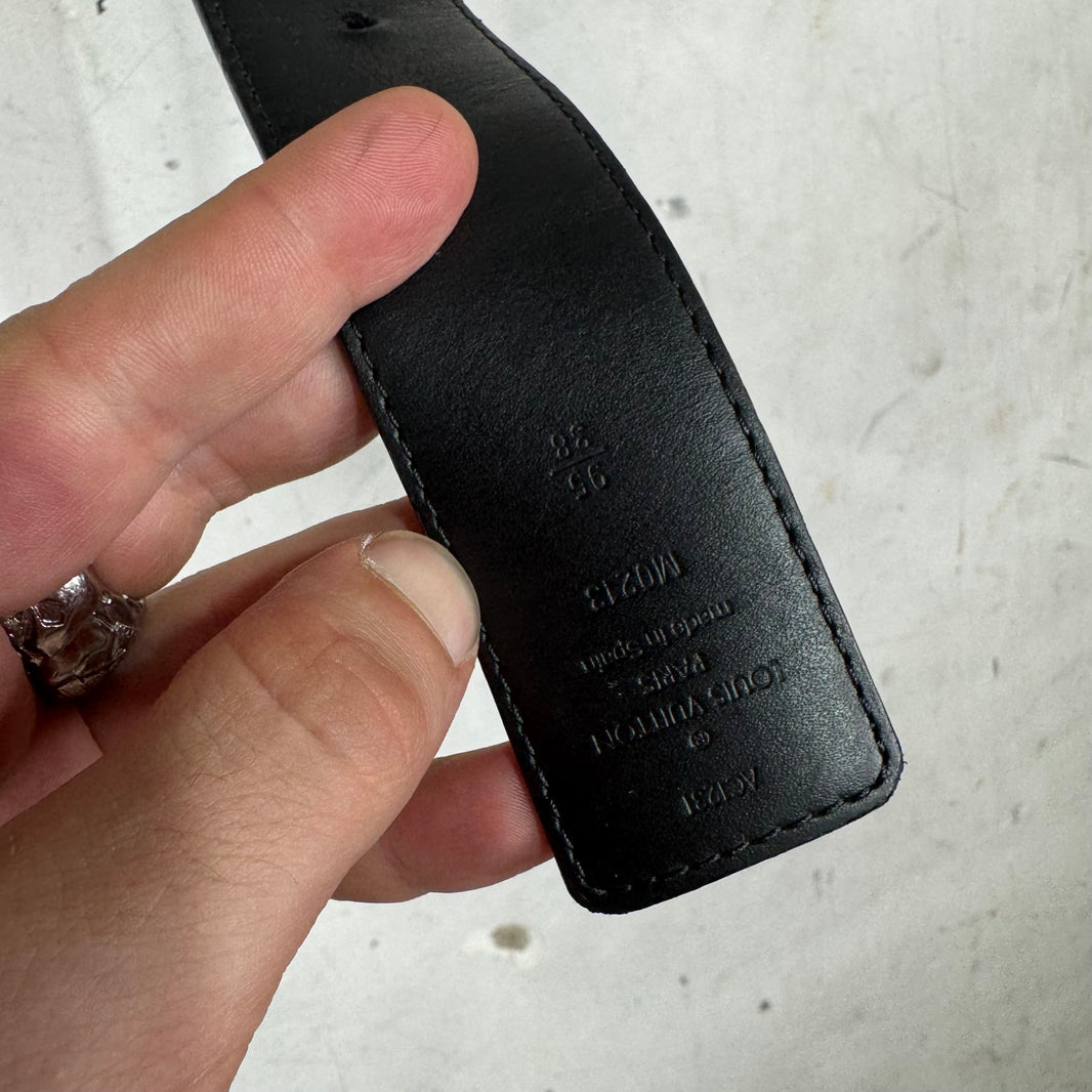 Louis Vuitton Black Damier Logo Belt