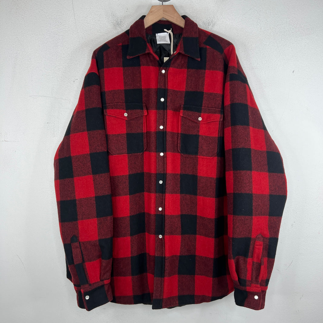 Vetements Buffalo Plaid Quilted Snap Button Flannel