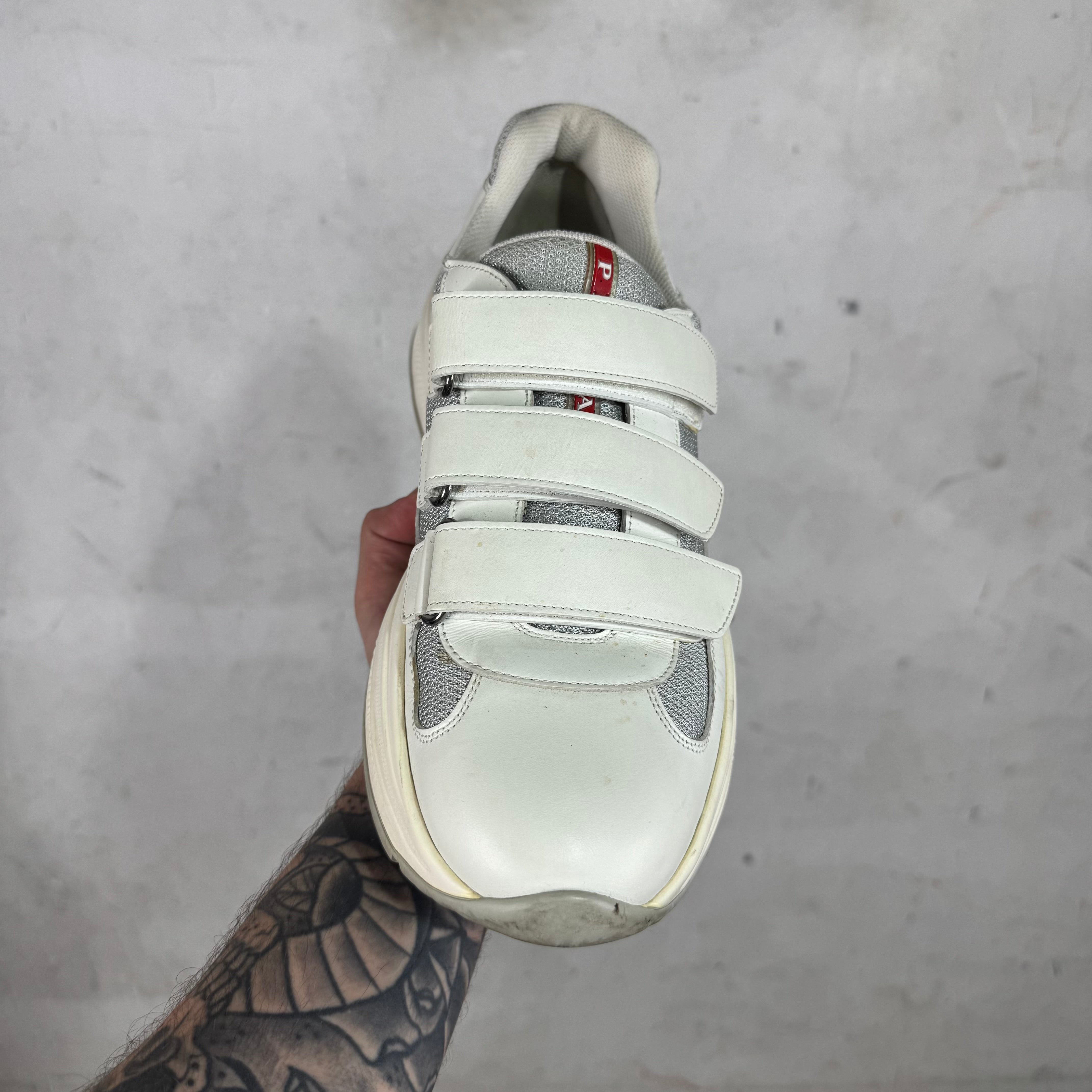 Prada Platformed White Americas Cup – www.Lukes.store