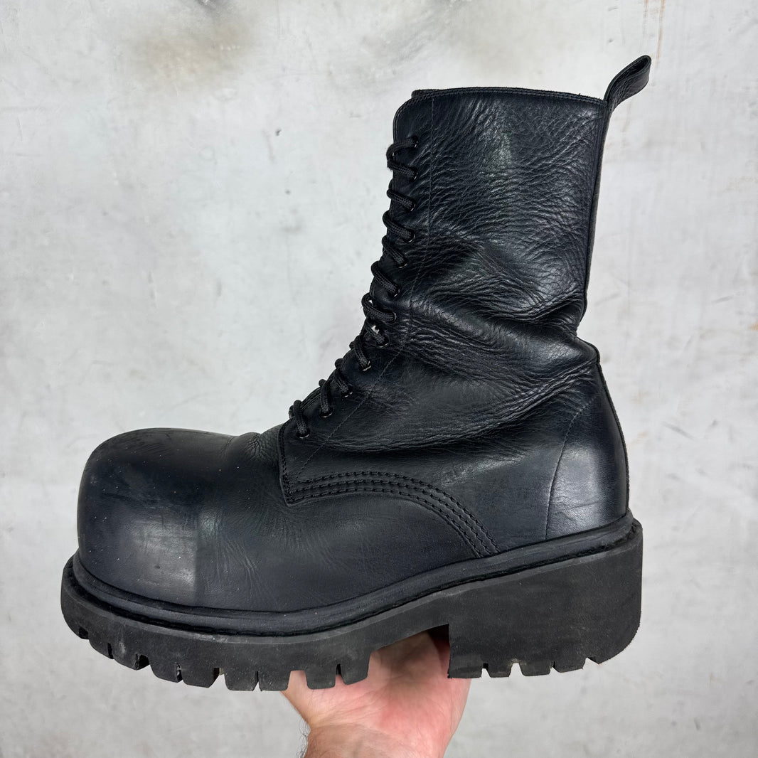 Balenciaga Smoked Leather Stomper Boots