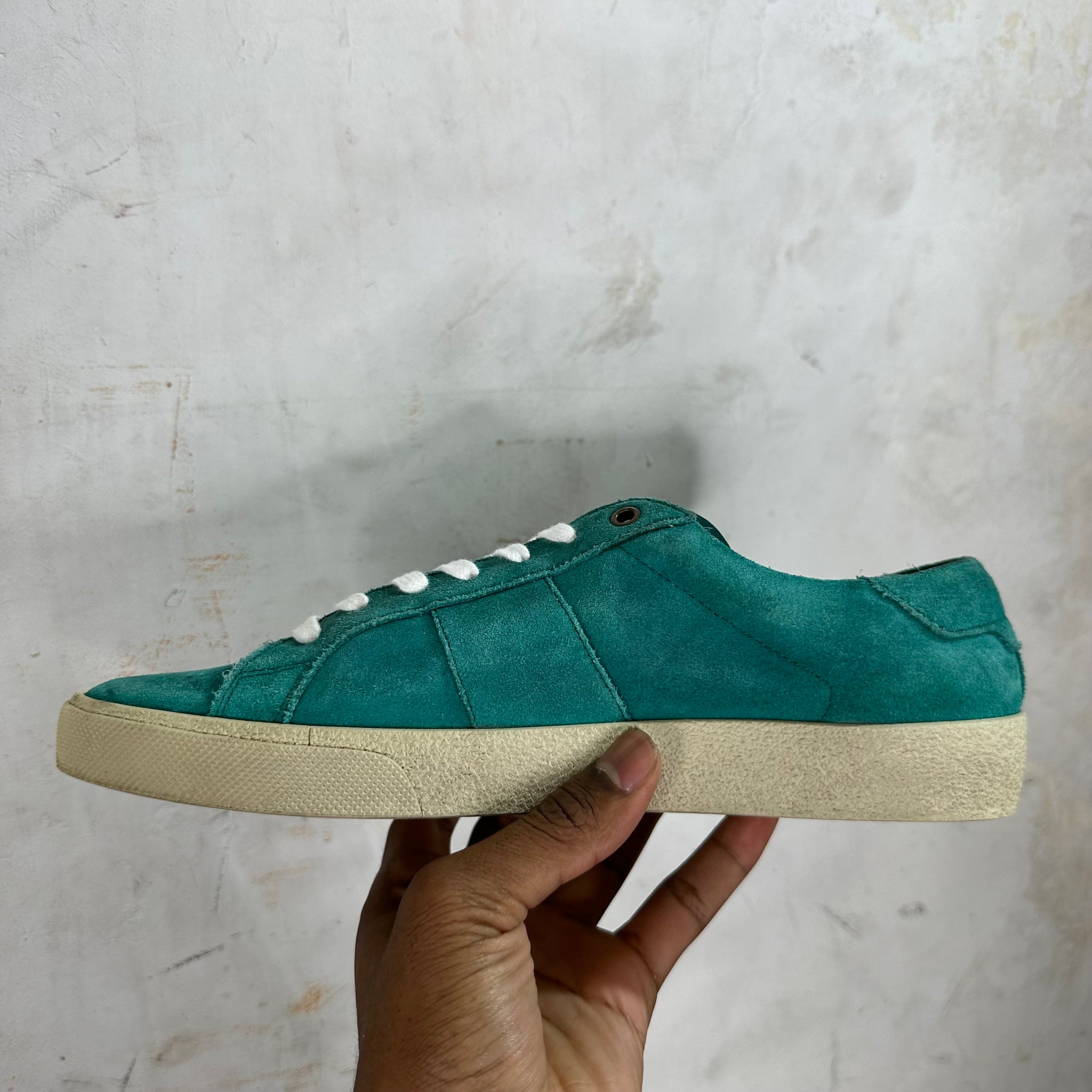 Saint Laurent Suede Flat Trainer