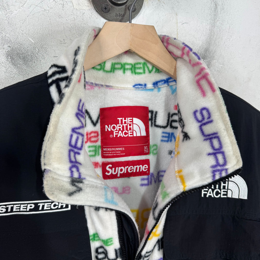 Supreme x TNF Multitcolor Script Denali Fleece