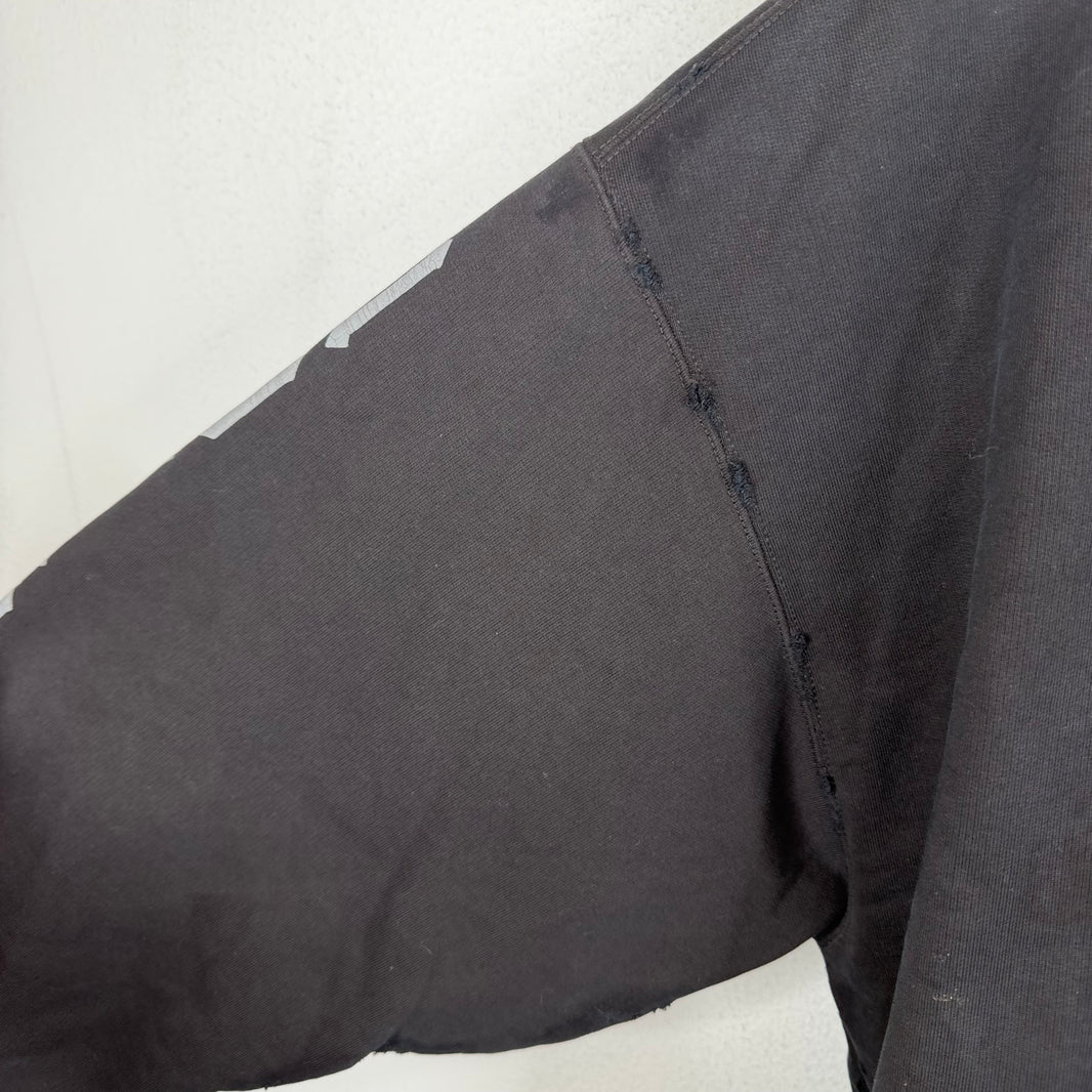 Balenciaga No Logo Black Hoodie