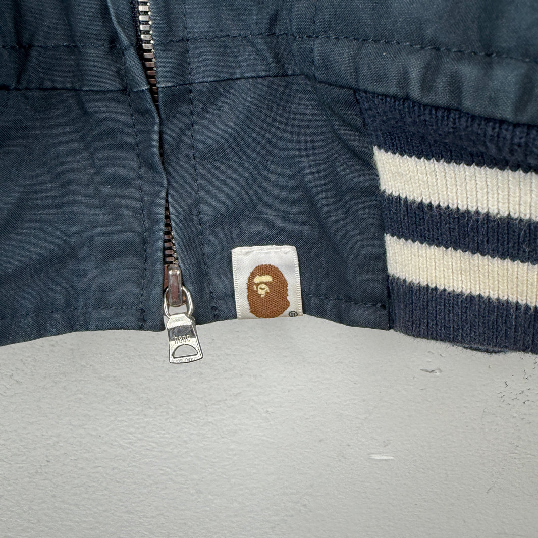 Bape Navy Cotton Varsity Jacket