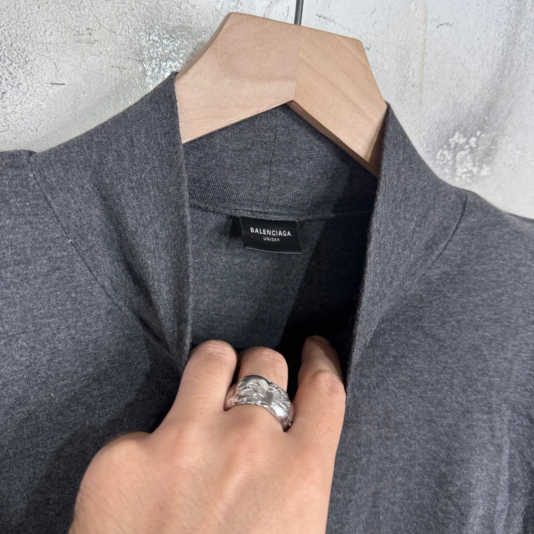 Balenciaga Grey Shoulder Padded L/S T-Shirt