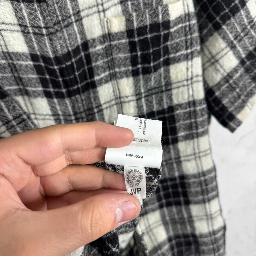 Chrome Hearts Plaid Wool Zipped S/S Shirt