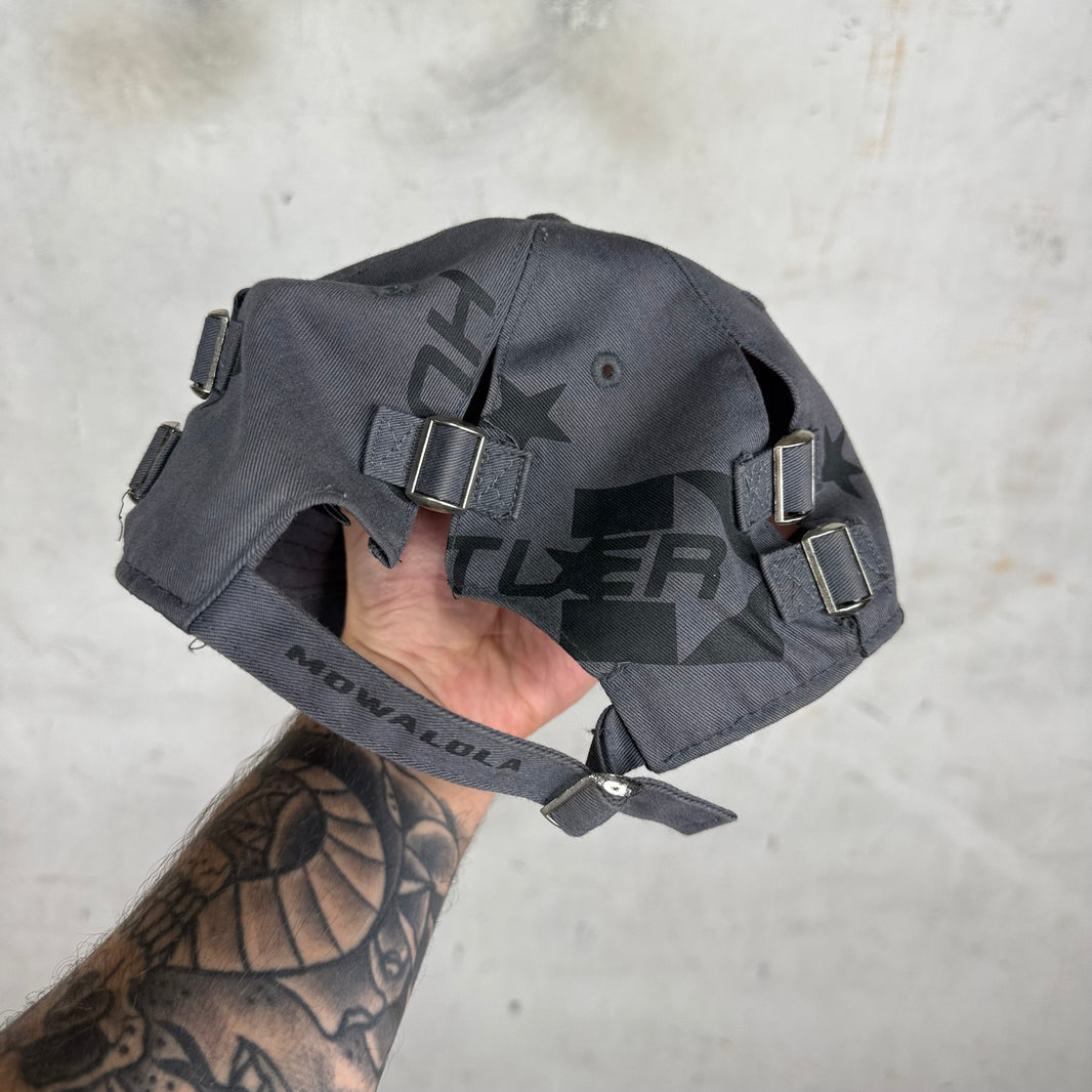 Mowalola Distressed Buckle Hat