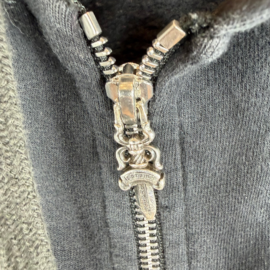 Chrome Hearts Smoked Horseshoe Fleur Zip-Up Hoodie