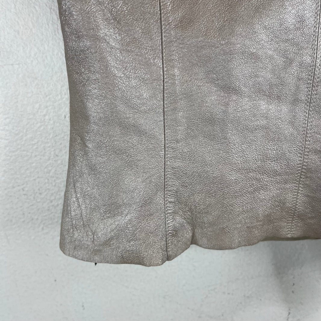 Rick Owens Silver Leather Vest