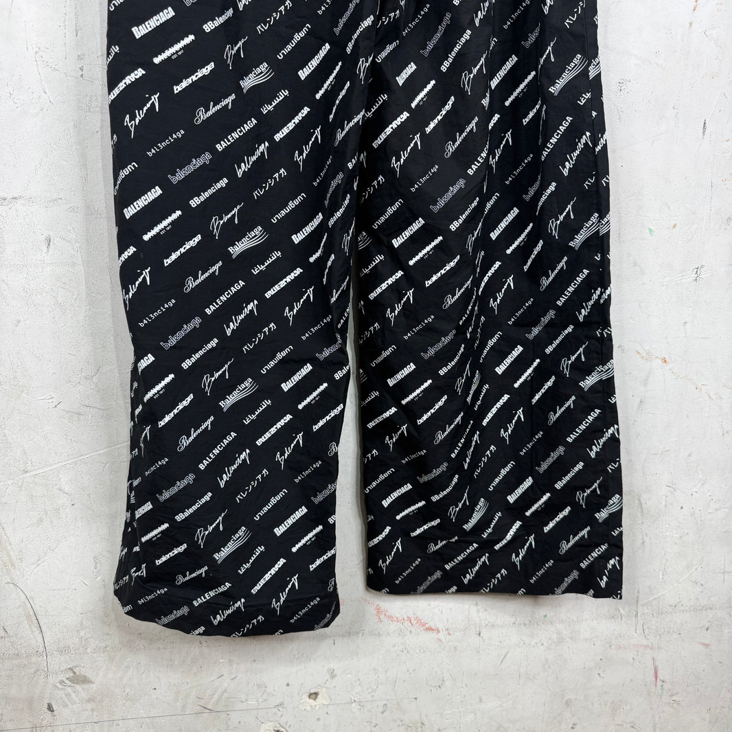 Balenciaga Multi Logo Script Pants