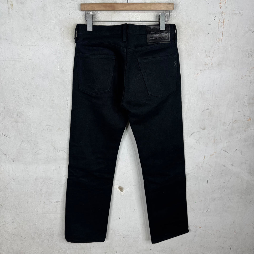 Iron Heart Hemmed Black Jeans