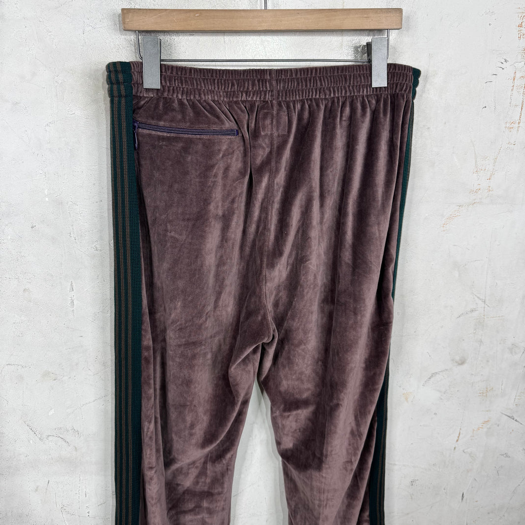 Needles Burgundy Velvet Track Pants