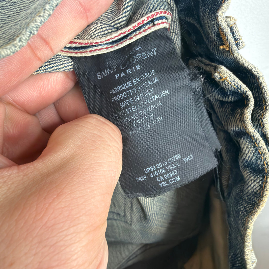 Saint Laurent Selvedge D10 Distressed Jeans