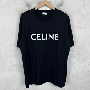 Celine Black Logo T-Shirt