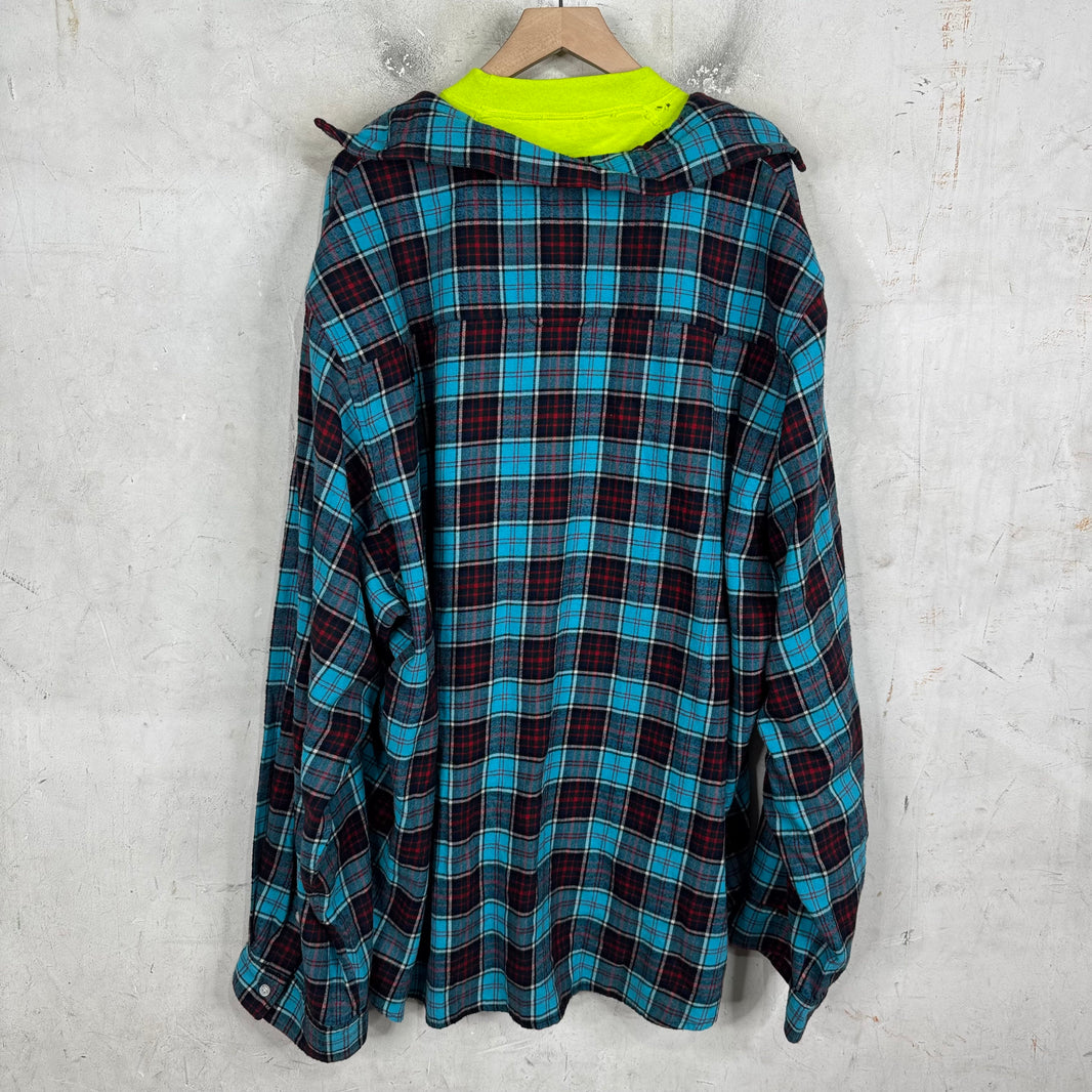 Balenciaga Layered Trompe Flannel Shirt