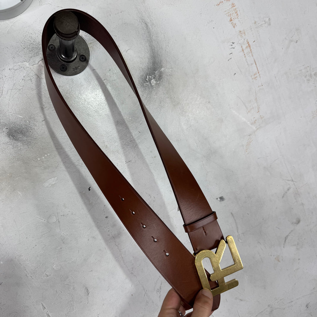 Ralph Lauren Italian Made Logo Buckle Belt