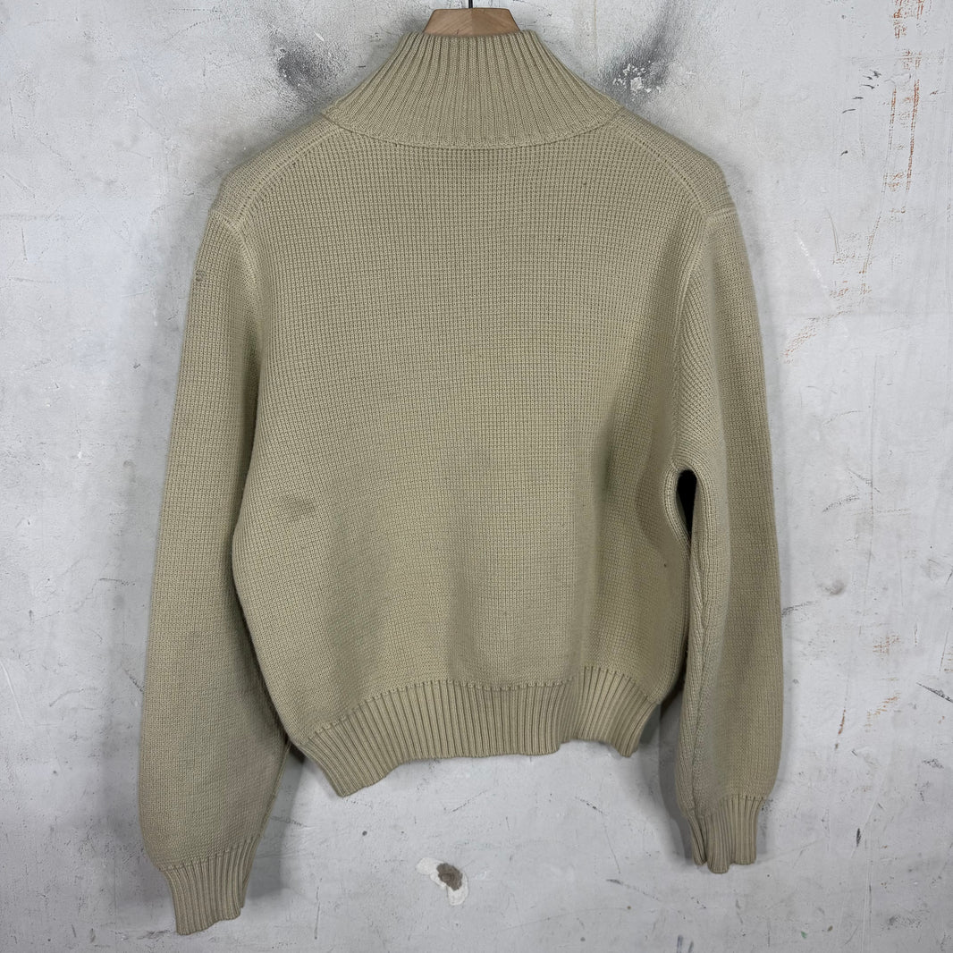 Bottega Veneta Beige Wool Quarter Zip
